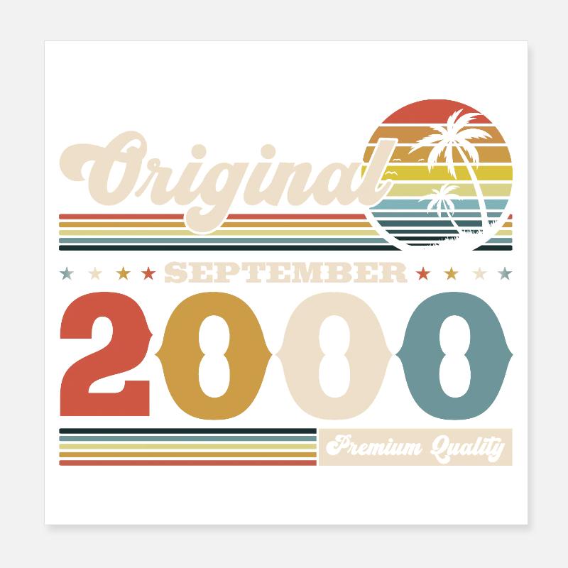 25th Birthday Original September 2000 Poster 8" x 8" (20x20 cm)