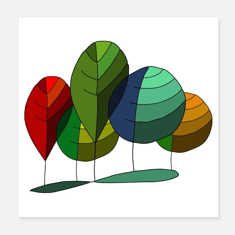 Tree Poster 8" x 8" (20x20 cm)