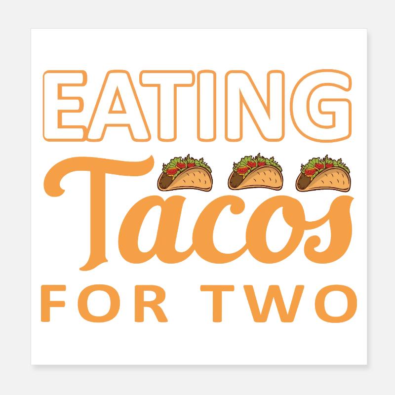 Graphique de tacos vibrant pour les gourmands Poster 20 x 20 cm