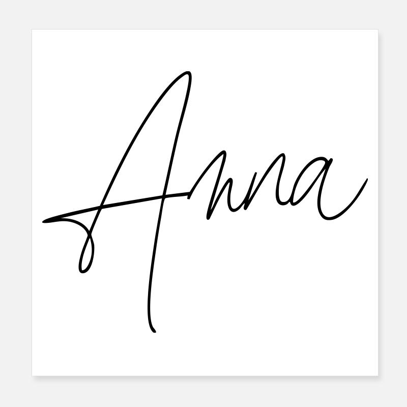 anna / handschrift design Poster 20x20 cm