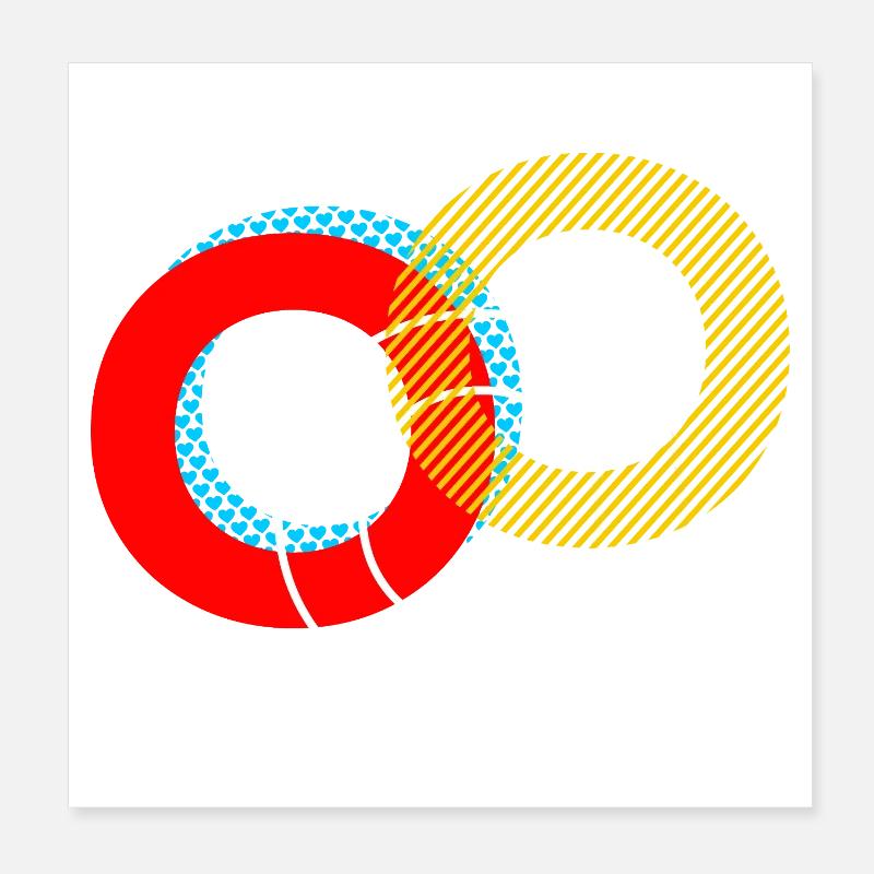 O Lettering Design Poster 8" x 8" (20x20 cm)