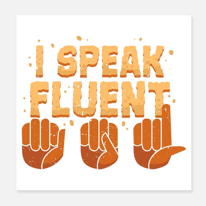 Deaf Deaf Hearing Impairment Poster 8" x 8" (20x20 cm)