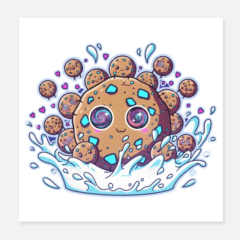 Biscuit au lait dans l’espace Poster 20 x 20 cm