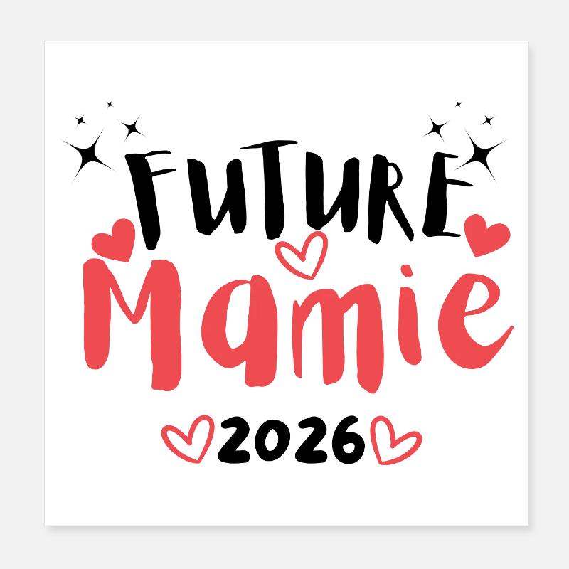 Future Mamie 2026 Poster 20 x 20 cm