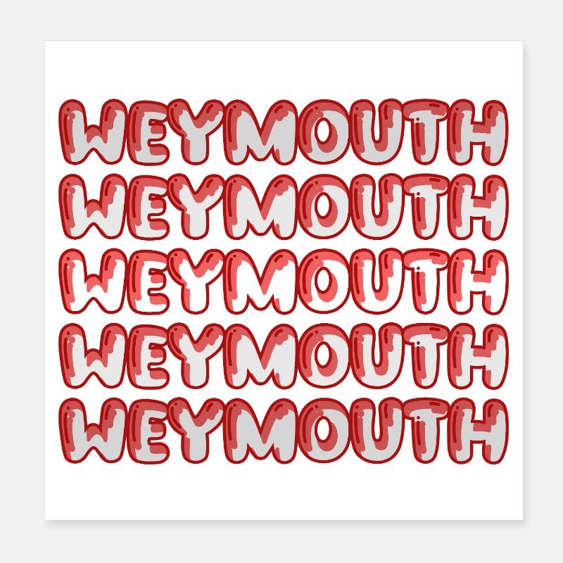 Weymouth as a journey Poster 8" x 8" (20x20 cm)