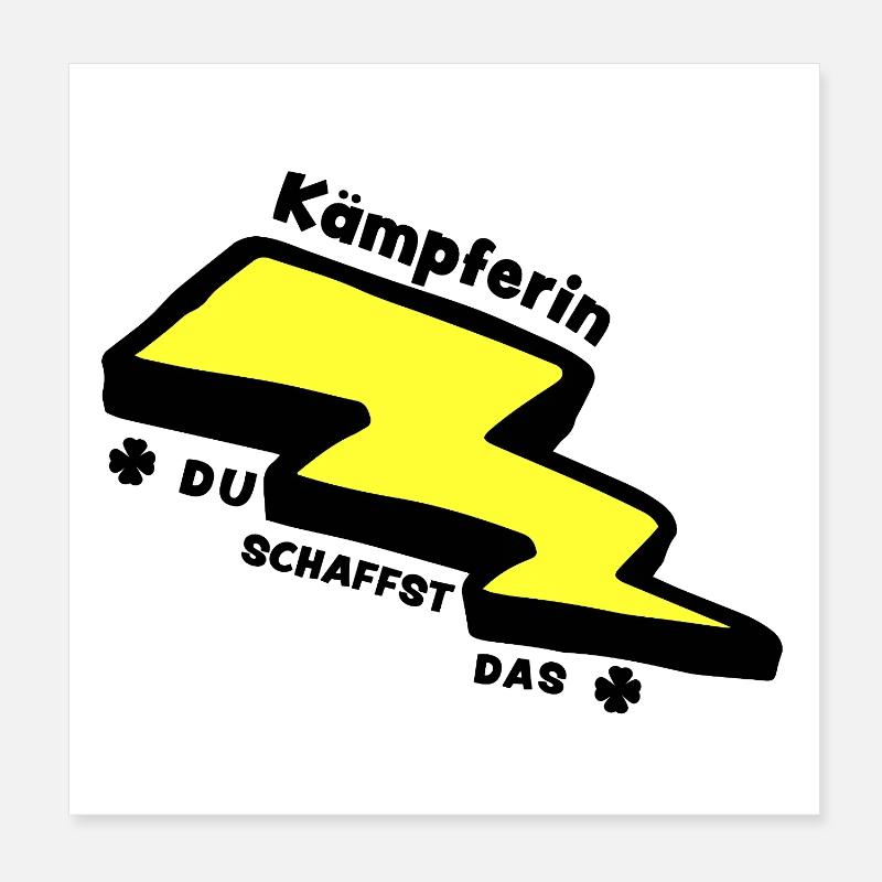 Glücksbringer: Kämpferin - Du schaffst das! Poster 20x20 cm