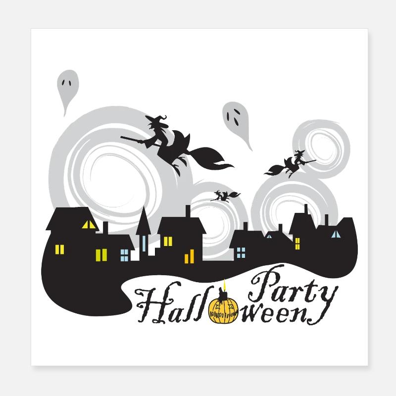 Halloween Party Poster 8" x 8" (20x20 cm)