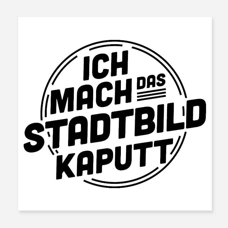 I'm destroying the cityscape – Statement Poster 8" x 8" (20x20 cm)