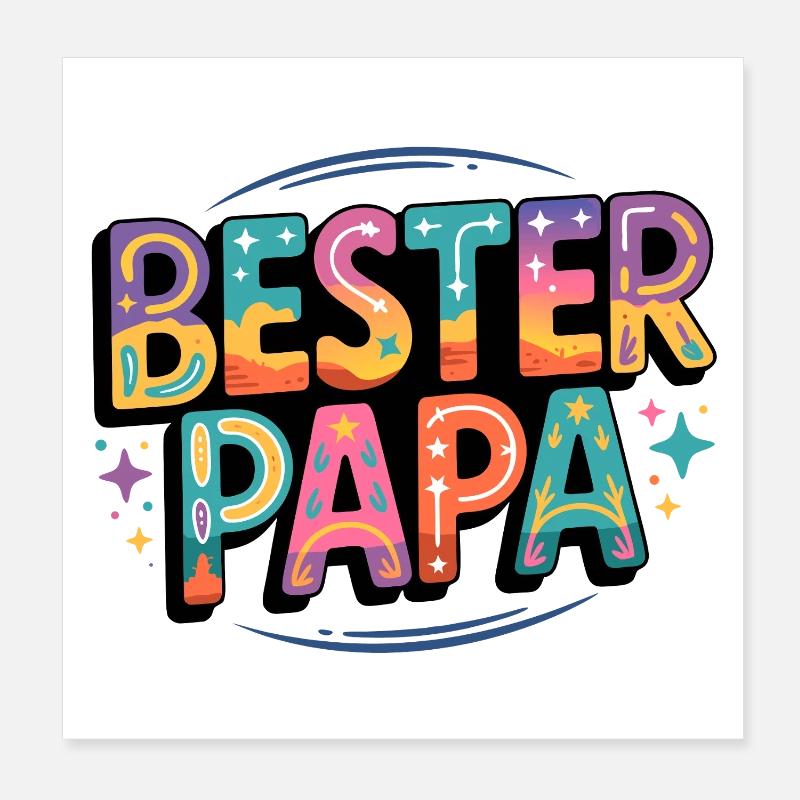 Bester Papa Poster 20x20 cm