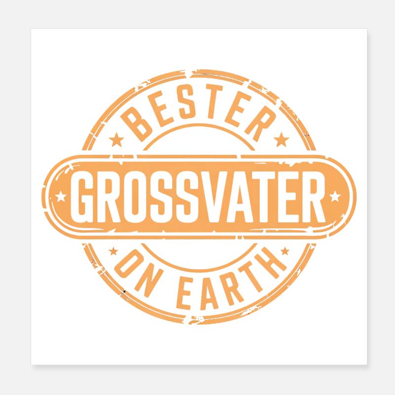 Bester Grossvater Opa Poster 20x20 cm