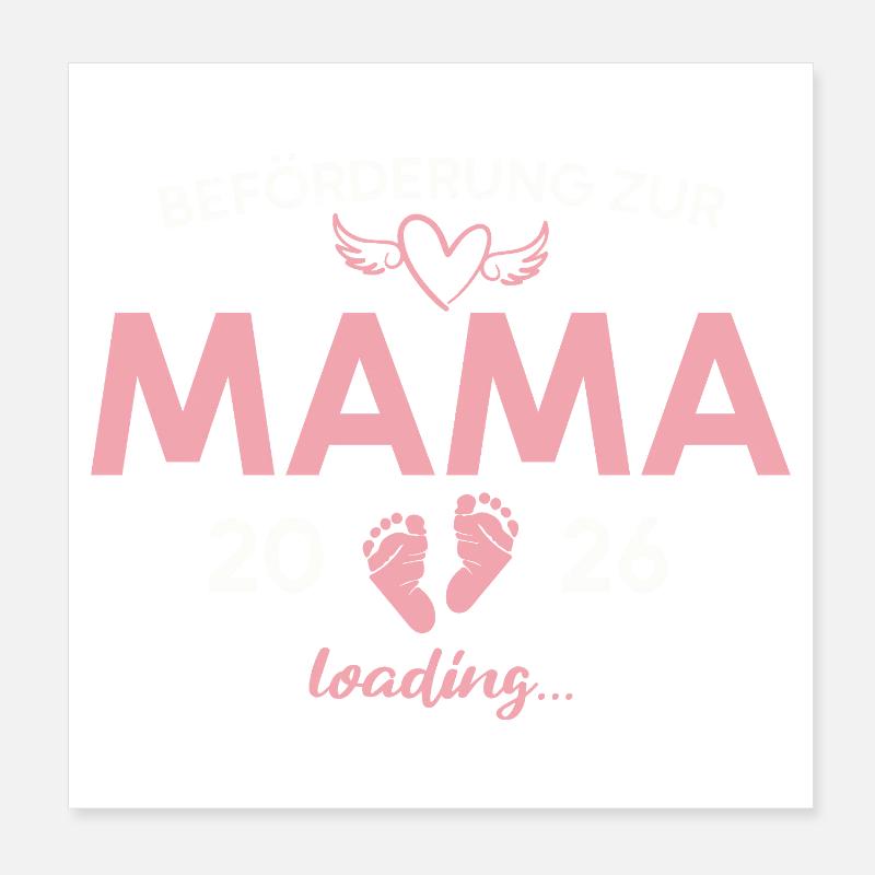 Mère 2026 Annonce de grossesse Maman Poster 20 x 20 cm