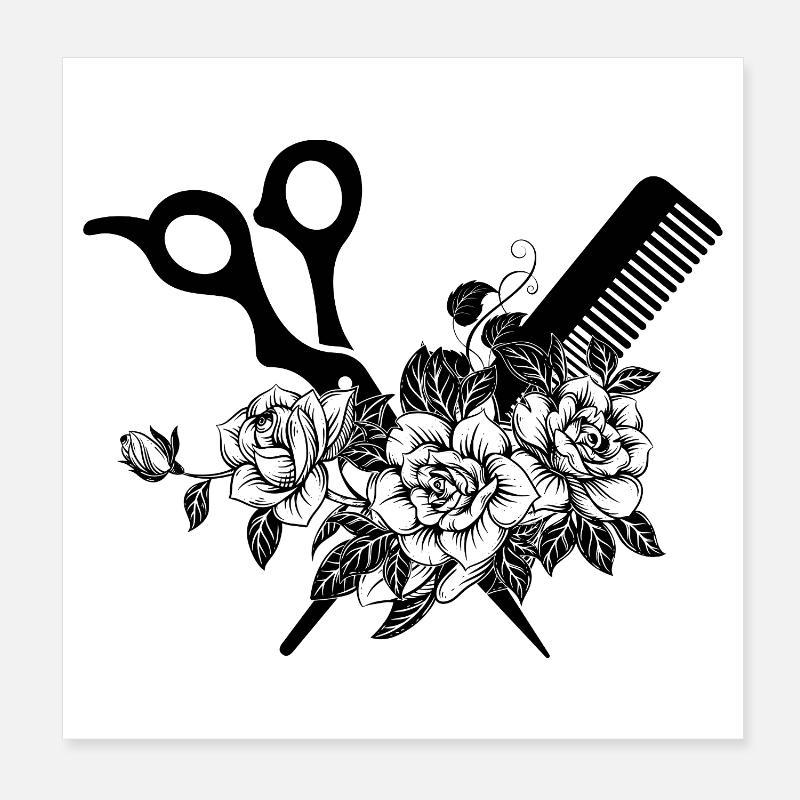 Idée cadeau coiffeur  Poster 20 x 20 cm