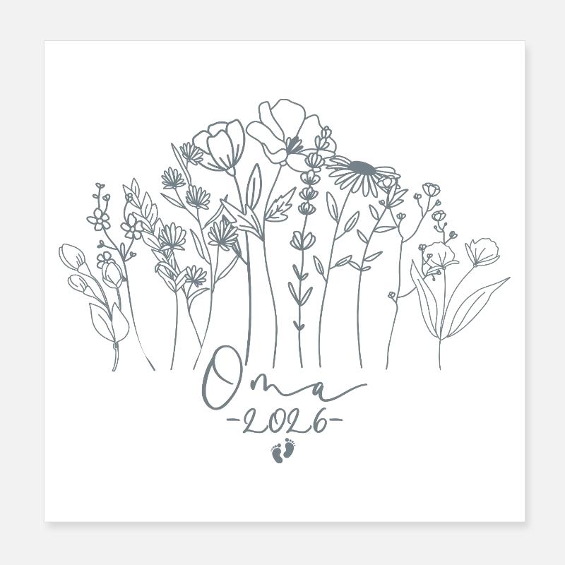 Stolze Oma 2026 Geschenkidee Poster 20x20 cm