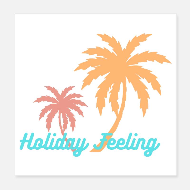 Palm Tree Holidays – Holiday Feeling Poster 8" x 8" (20x20 cm)