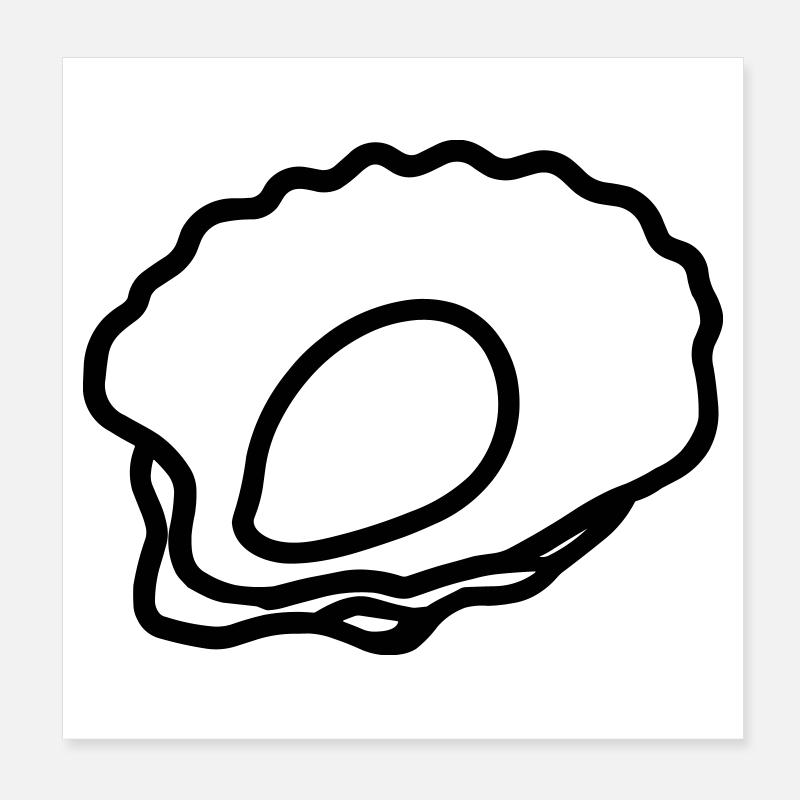 Oyster Poster 8" x 8" (20x20 cm)