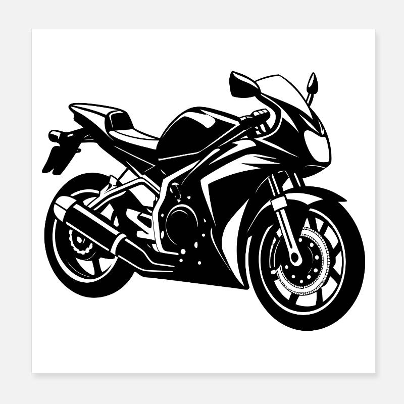 Motorcycle Poster 8" x 8" (20x20 cm)