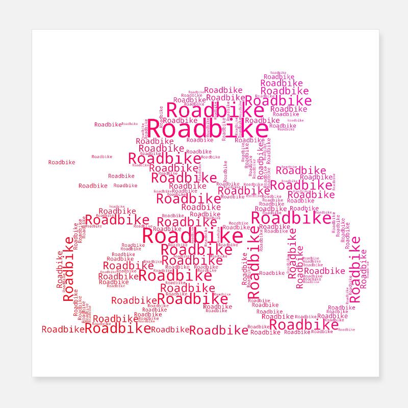 Graphique vélo de route pour vélo de route Poster 20 x 20 cm