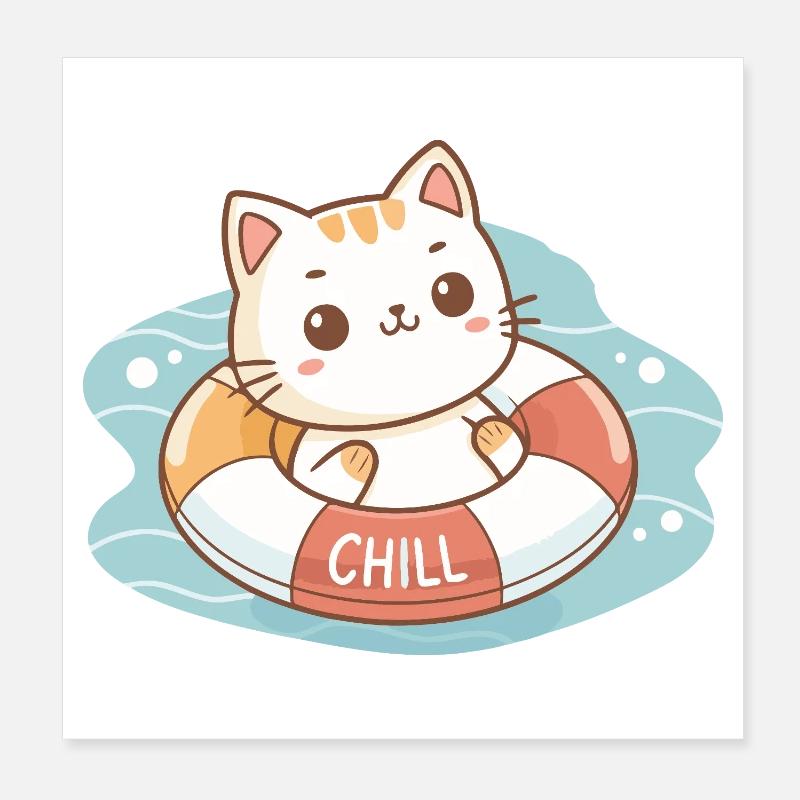 Chill Buoy Chat Poster 20x20 cm