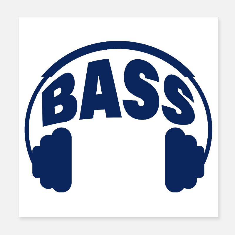 Bass Poster 8" x 8" (20x20 cm)