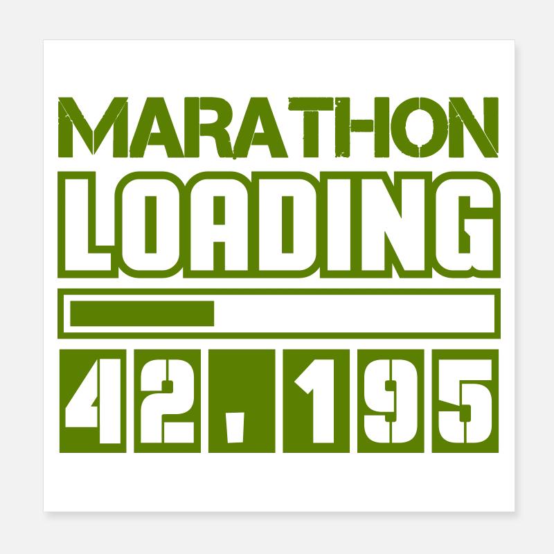 Marathon Loading 42,195 Poster 8" x 8" (20x20 cm)