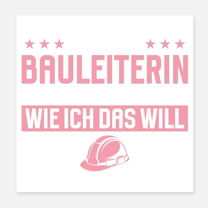 Construction Manager Funny Saying Construction Site Poster 8" x 8" (20x20 cm)