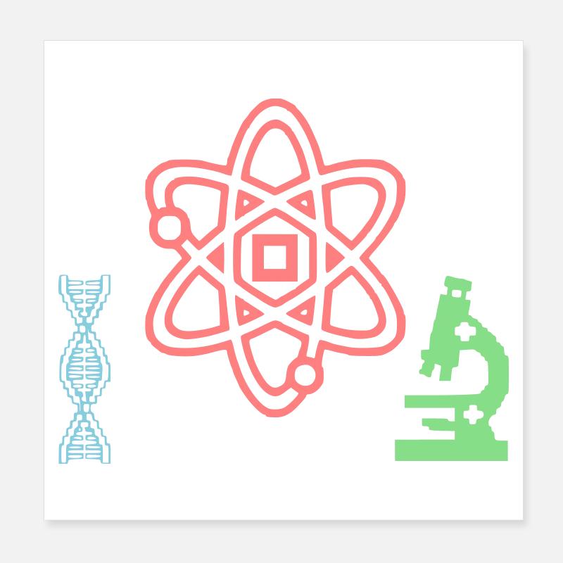ADN atomique de l’ensemble scientifique Poster 20 x 20 cm