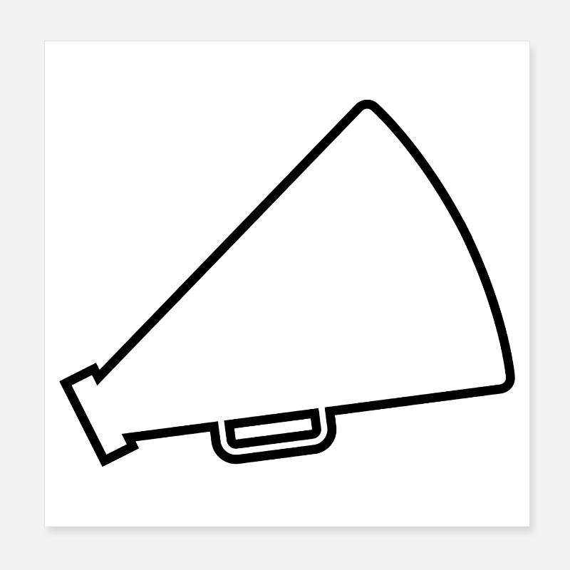 Megafon-Cheerleader Poster 20x20 cm