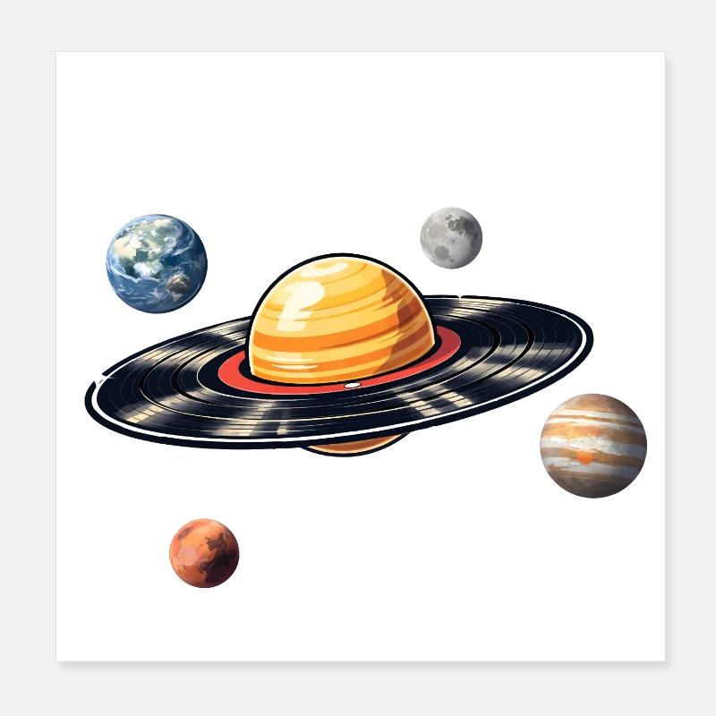 Records : Planète dans l’espace Poster 20 x 20 cm