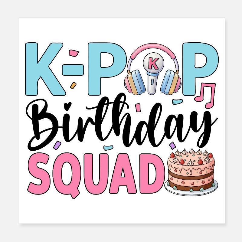 K-Pop Birthday Squad Poster 20x20 cm