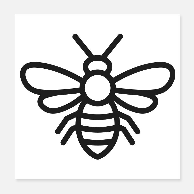Biene Poster 20x20 cm