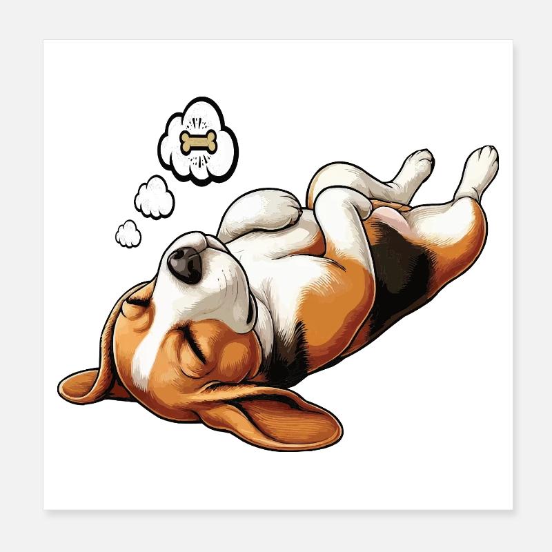 Beagle Propriétaire de Beagle Propriétaire de Beagle chien beagle Poster 20 x 20 cm