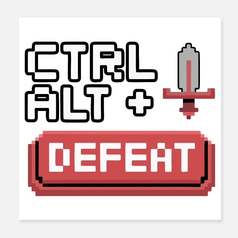 Strg Alt Entfernen Pixel Design Poster 20x20 cm