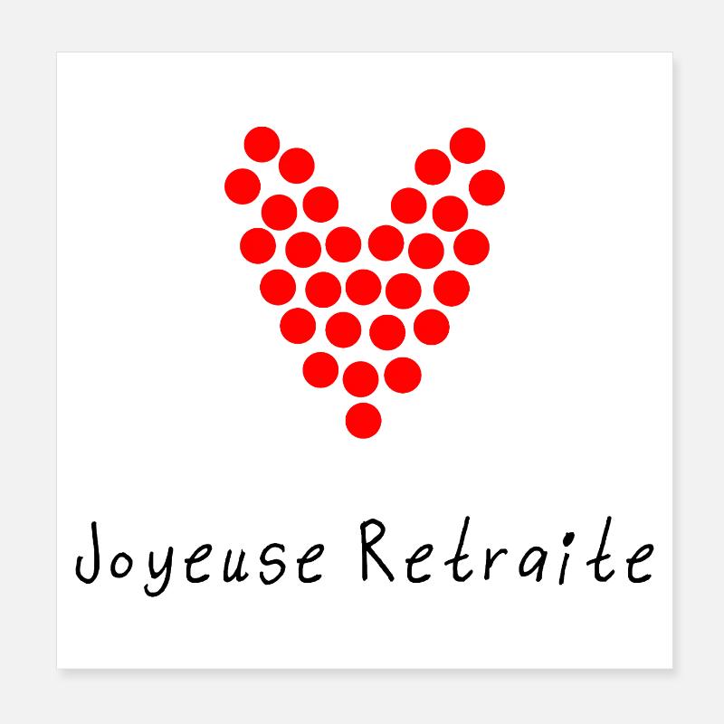 RETRAITE. RETRAITE. RETRAITEE. RETRAITE Poster 20 x 20 cm