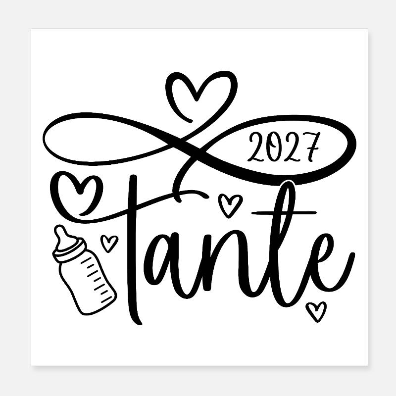 Aunt 2027 Poster 8" x 8" (20x20 cm)