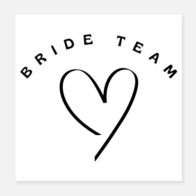 Mariée - Poster 20 x 20 cm - blanc