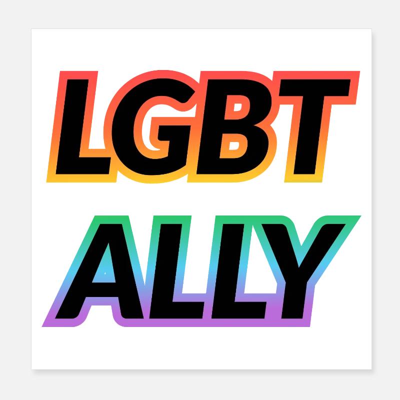 ALLIÉE LGBT Poster 20 x 20 cm