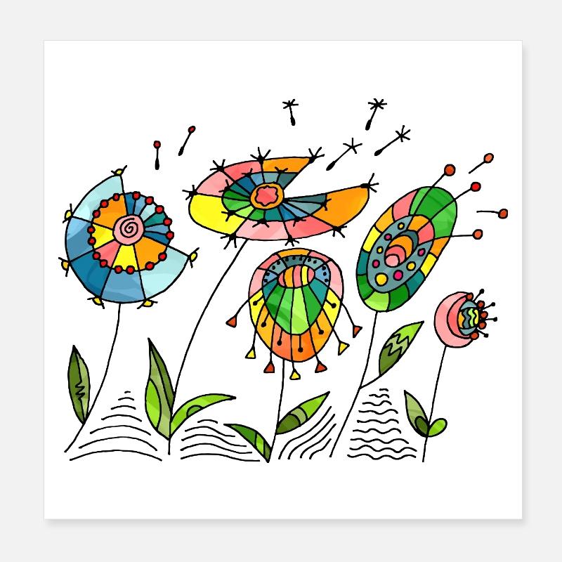 Blumen Poster 20x20 cm