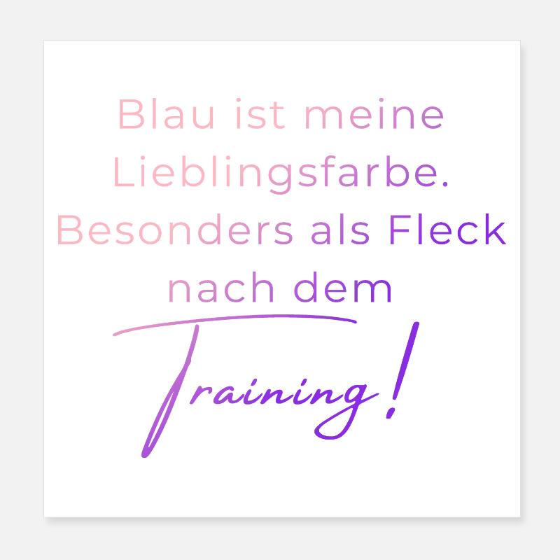 Voltigieren Training: Lustiger Volti Spruch Poster 20x20 cm