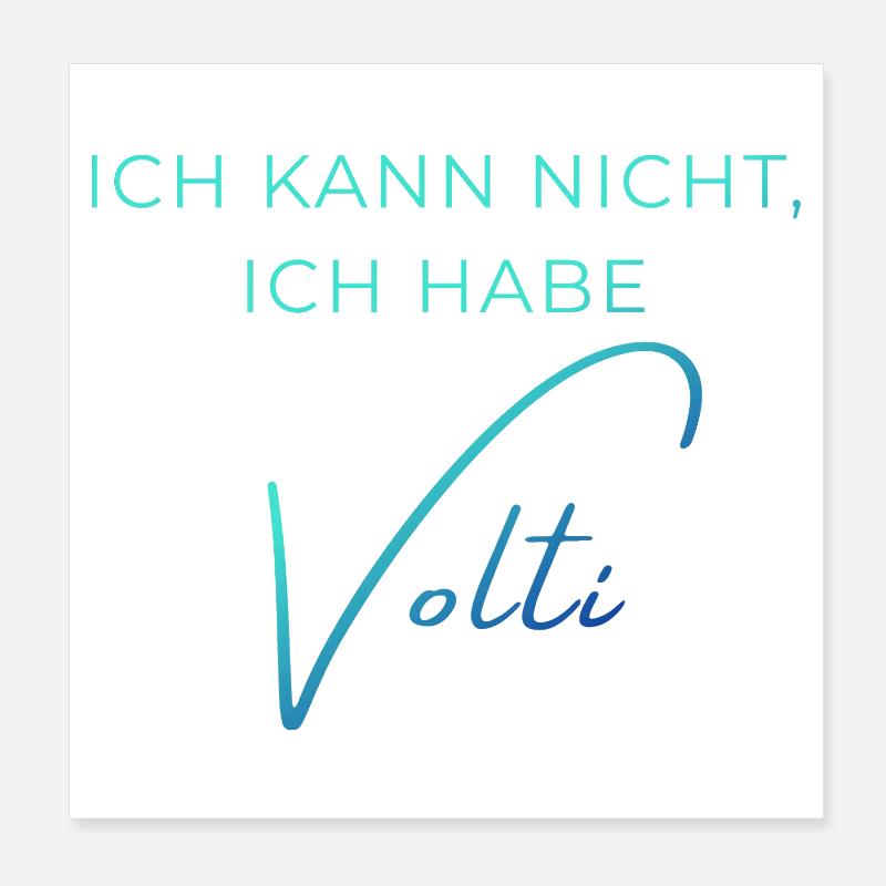 Voltigieren Training: Lustiger Volti Spruch Poster 20x20 cm