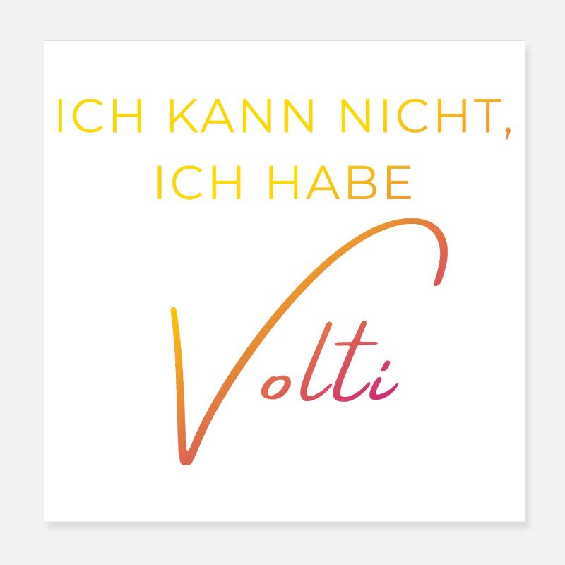 Voltigieren Training: Lustiger Volti Spruch Poster 20x20 cm