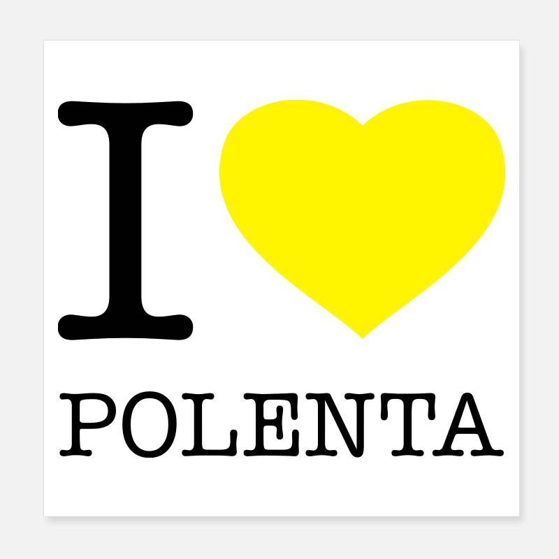 J’ADORE LE MAÏS POLENTA Poster 20 x 20 cm