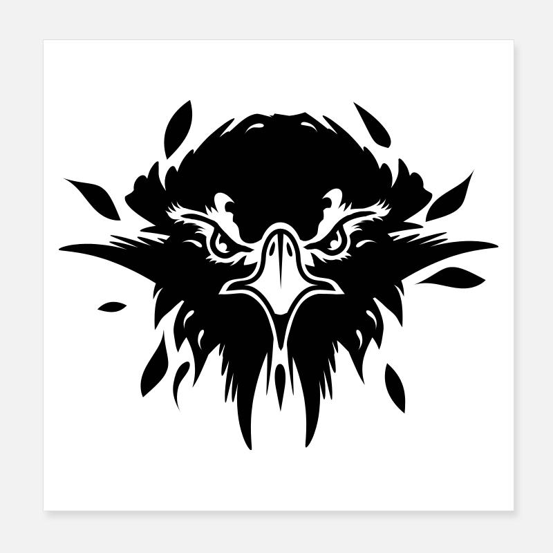 Adler Kopf Poster 20x20 cm