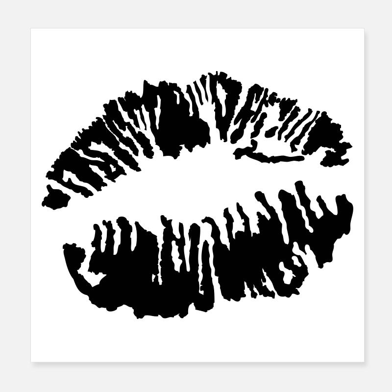 Rosebud mouth Poster 8" x 8" (20x20 cm)