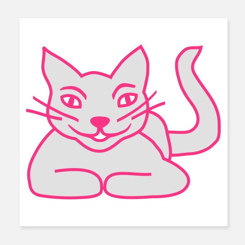 Chat Poster 20 x 20 cm