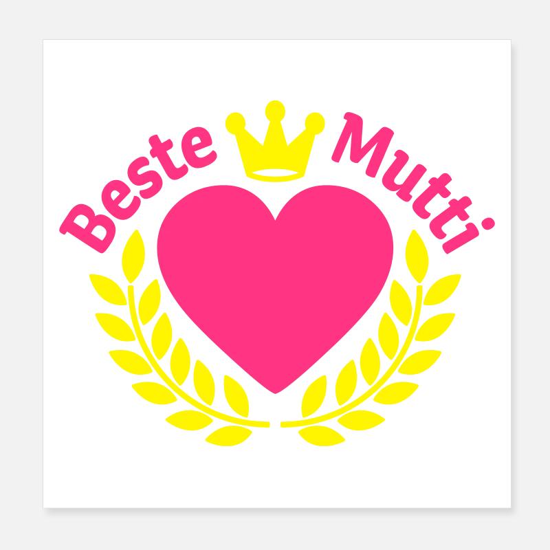 beste mutti der welt beste mutter super mutti mom Poster 20x20 cm