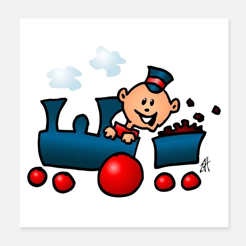 Train Poster 20 x 20 cm