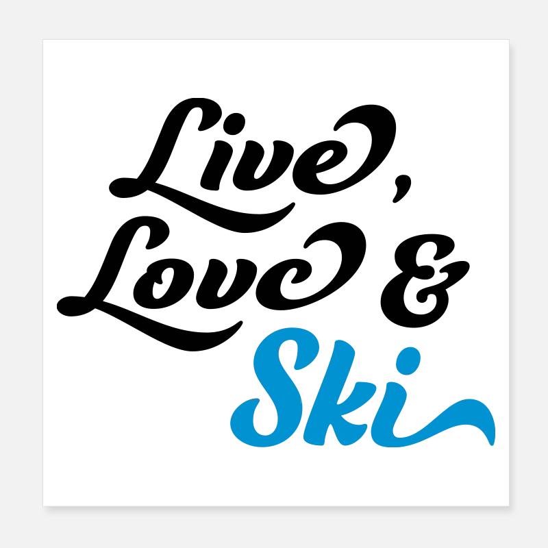 ski Poster 8" x 8" (20x20 cm)