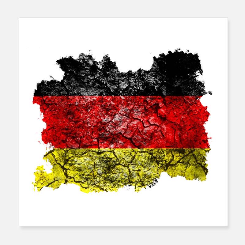 Germany vintage flag Poster 8" x 8" (20x20 cm)