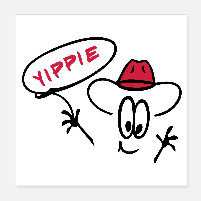 Cowboy Poster 8" x 8" (20x20 cm)