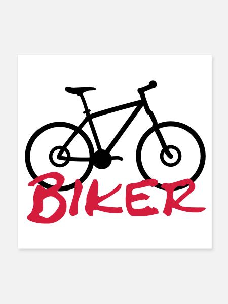 motarde - Poster 20 x 20 cm - blanc